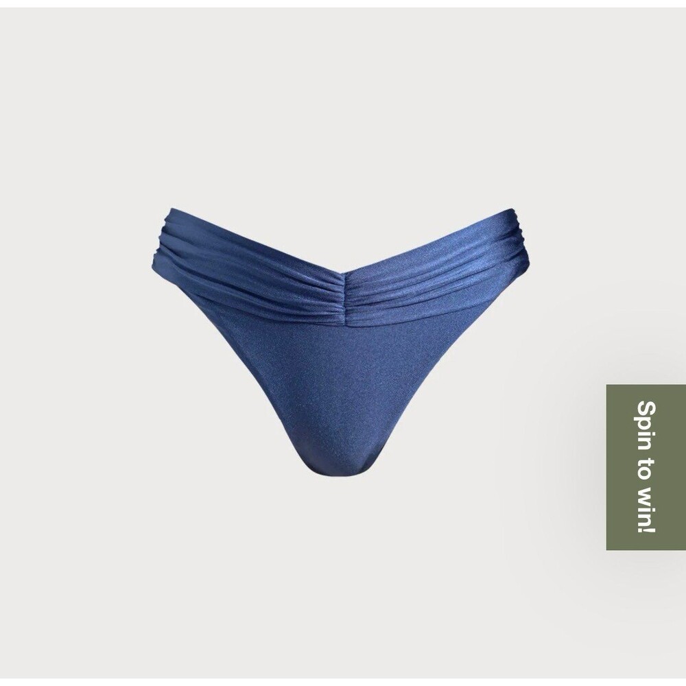 Berlook Blue Ruched Bikini Bottom
